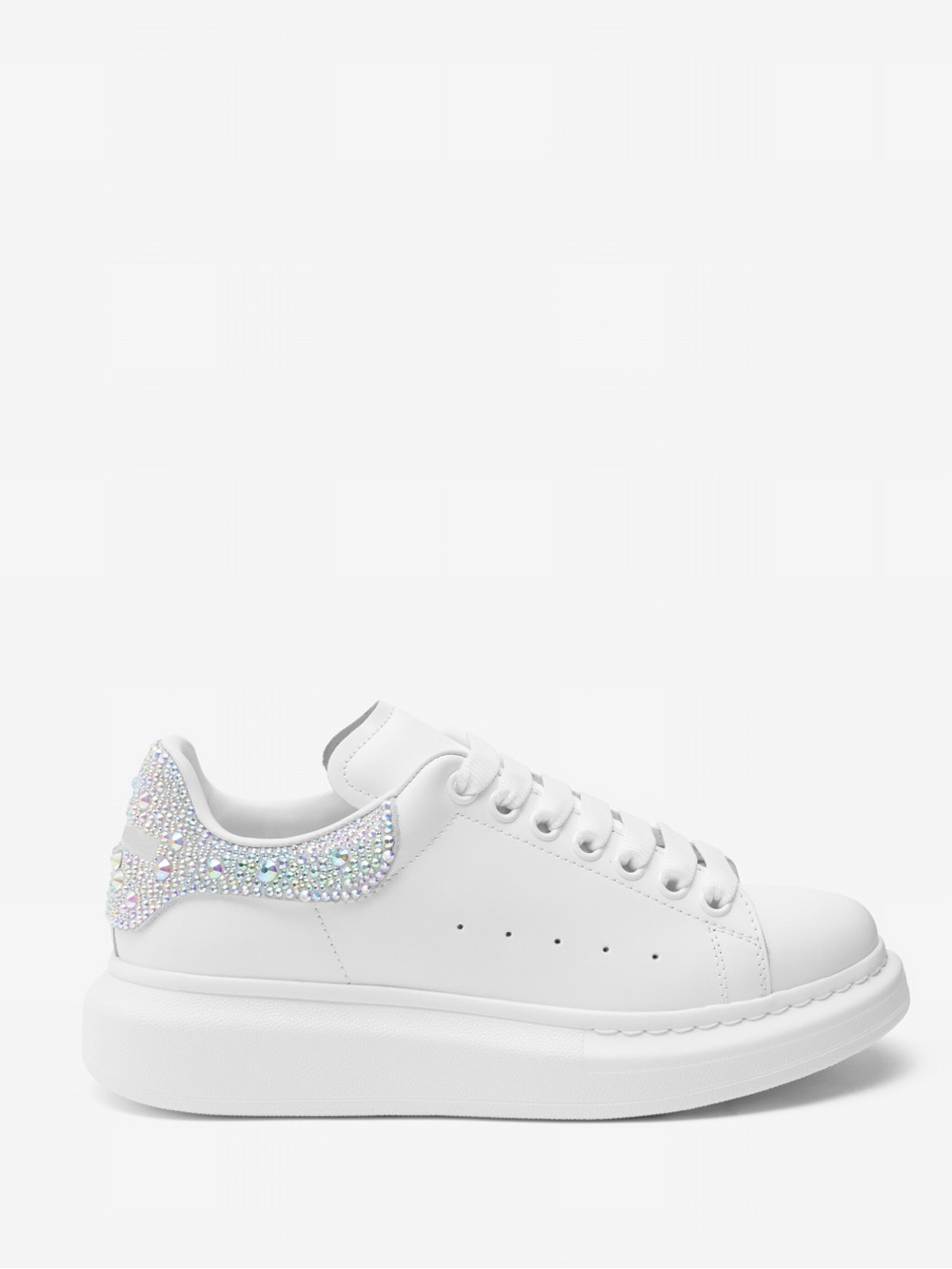 Alexander McQueen Women's Oversized Sneaker White/Silver Size 38.5
$ 1290